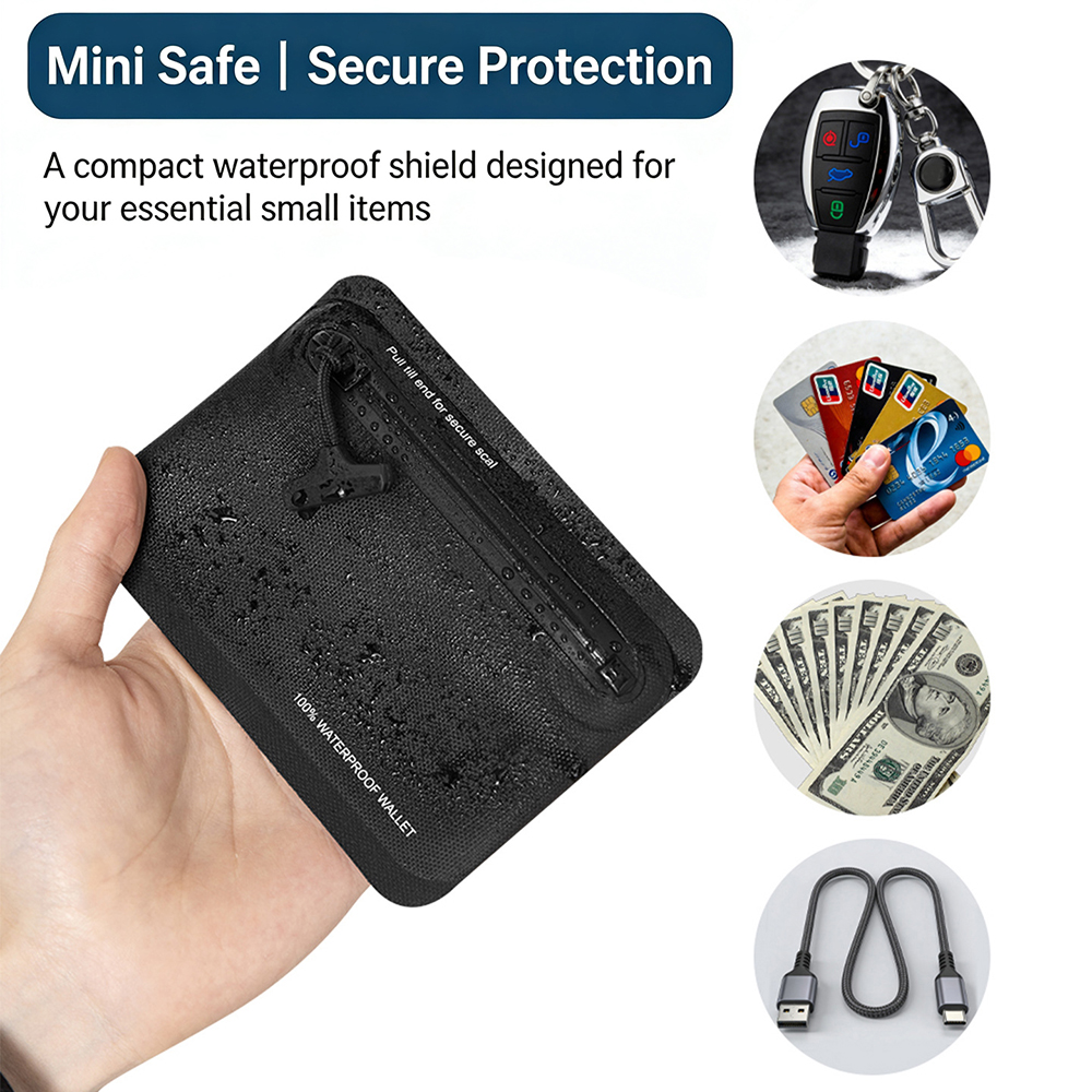 100% Waterproof Zipper Coin Pu - مراجعة Leather Edc. Carry Pouch وسعره
