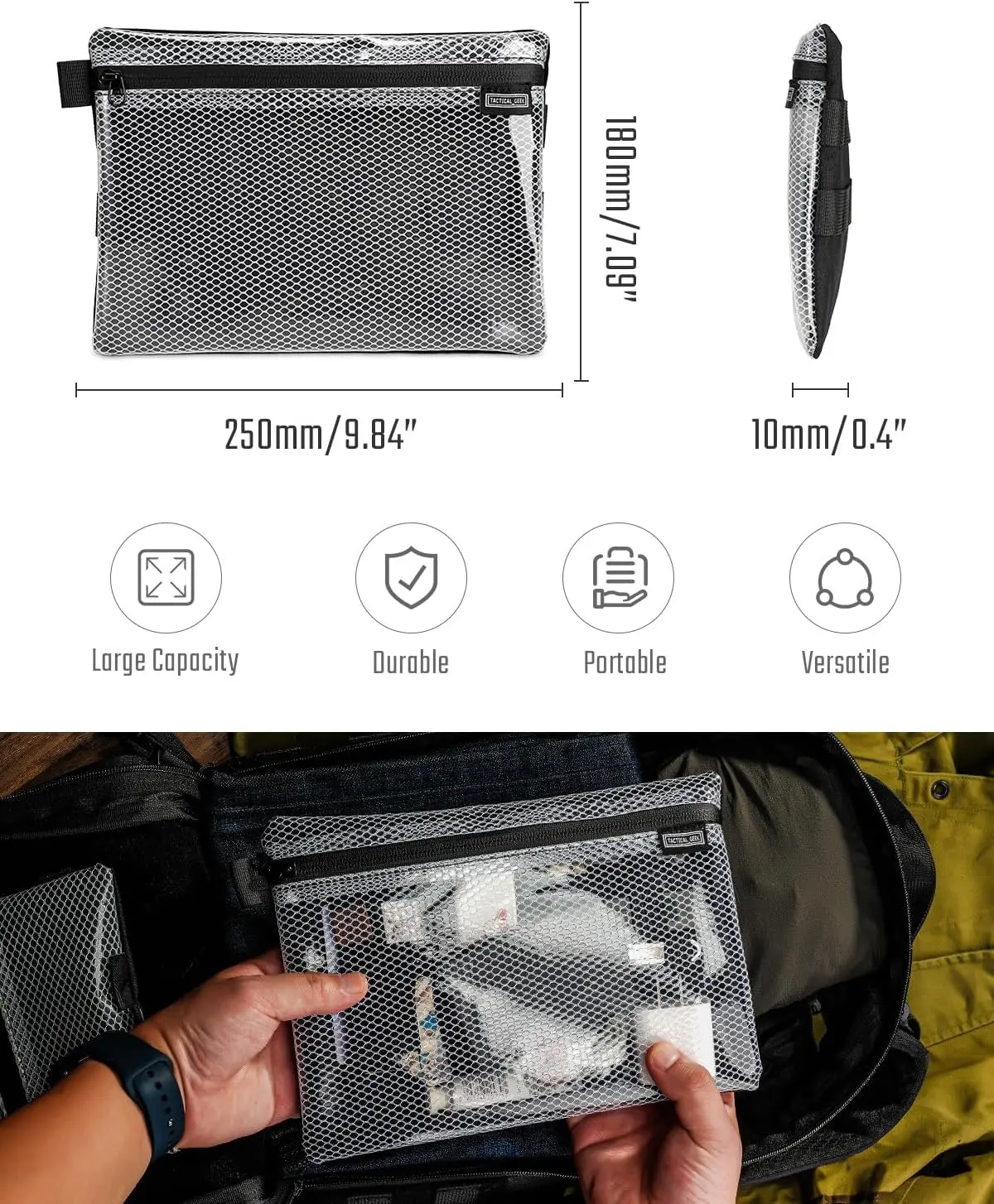 TACTICAL GEEK Storage A10 EDC  - مراجعة Edc Concealed Carry Bag وسعره