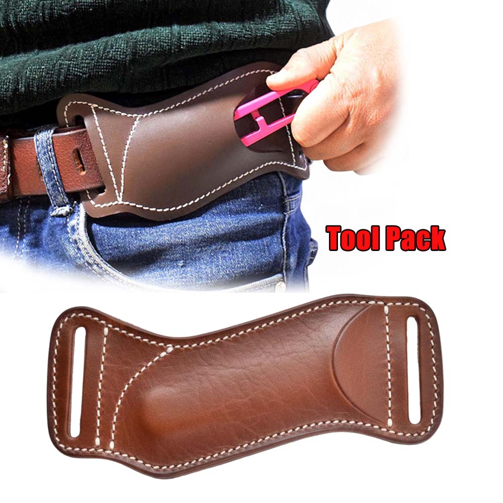 Waist Hanging EDC Knife Sheath - مراجعة Leather Edc. Carry Pouch وسعره