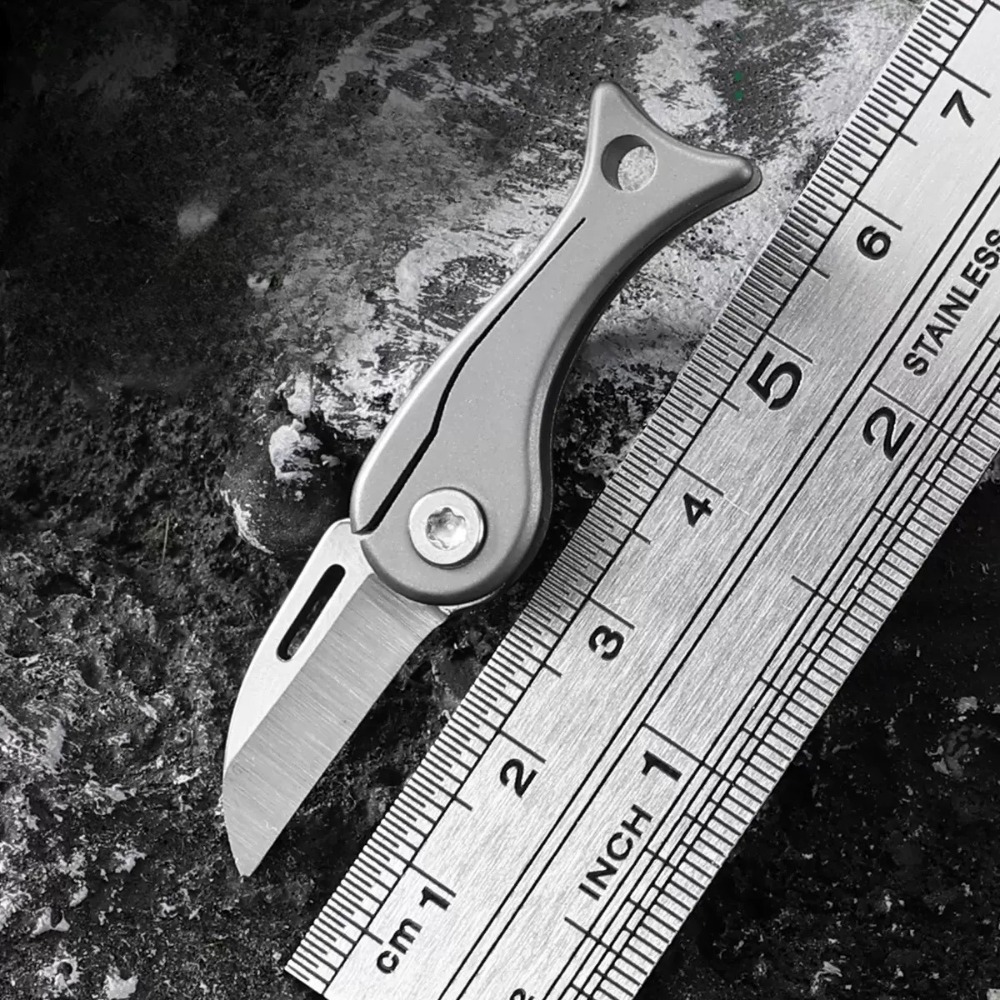 New Retro Mini Titanium Alloy  - مراجعة Edc Concealed Carry Knife وسعره