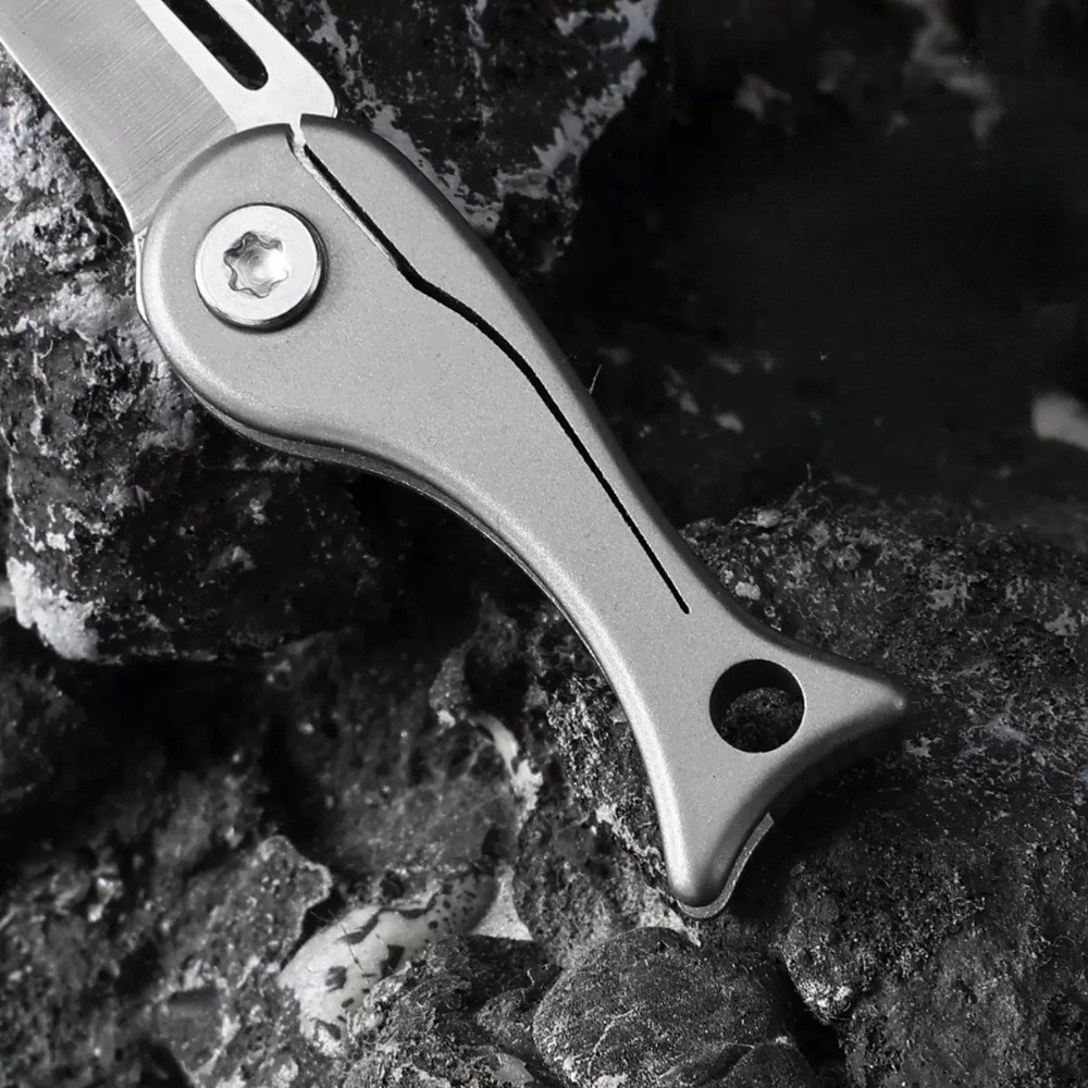 New Retro Mini Titanium Alloy  - مراجعة Edc Concealed Carry Knife وسعره