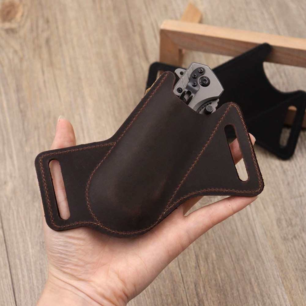 Outdoor EDC Tool Kit Molle Pou - مراجعة Leather Edc. Carry Pouch وسعره