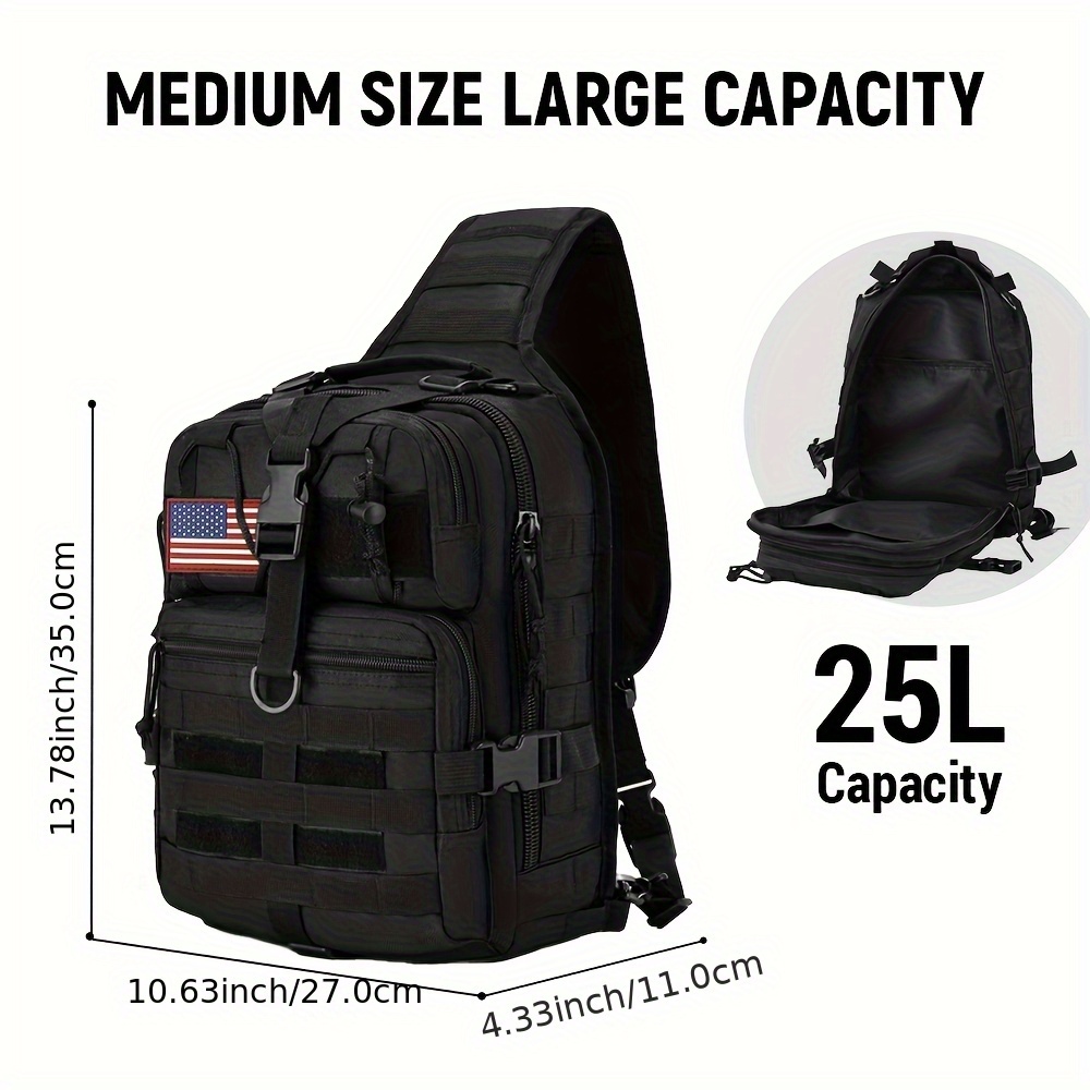 1pc 6.6gal Tactical Sling Back - مراجعة Edc Carry Bag For Men وسعره
