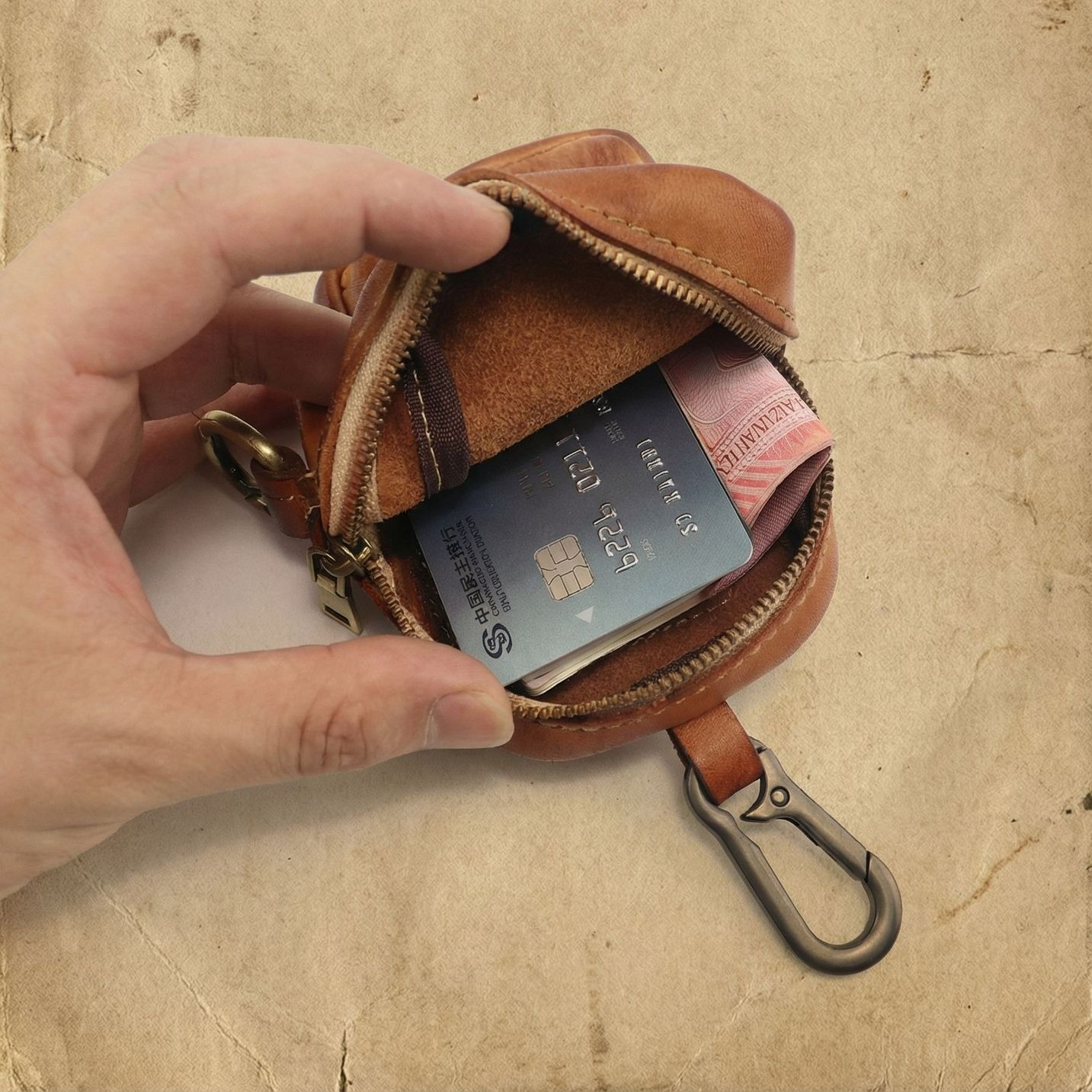 Rugged Vintage Leather Mini Cl - مراجعة Leather Edc. Carry Pouch وسعره