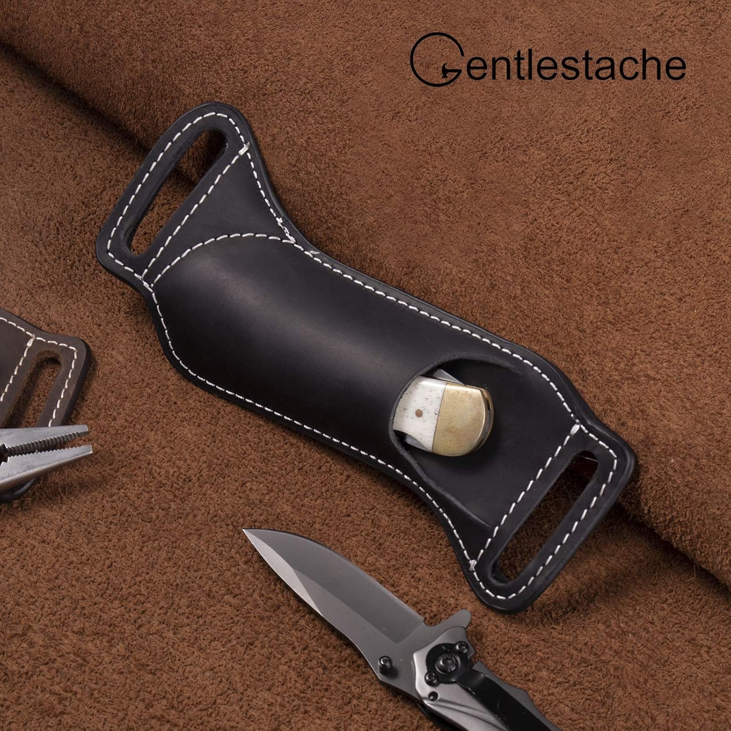 5 Inch Folding Knife Holster E - مراجعة Leather Edc. Carry Pouch وسعره