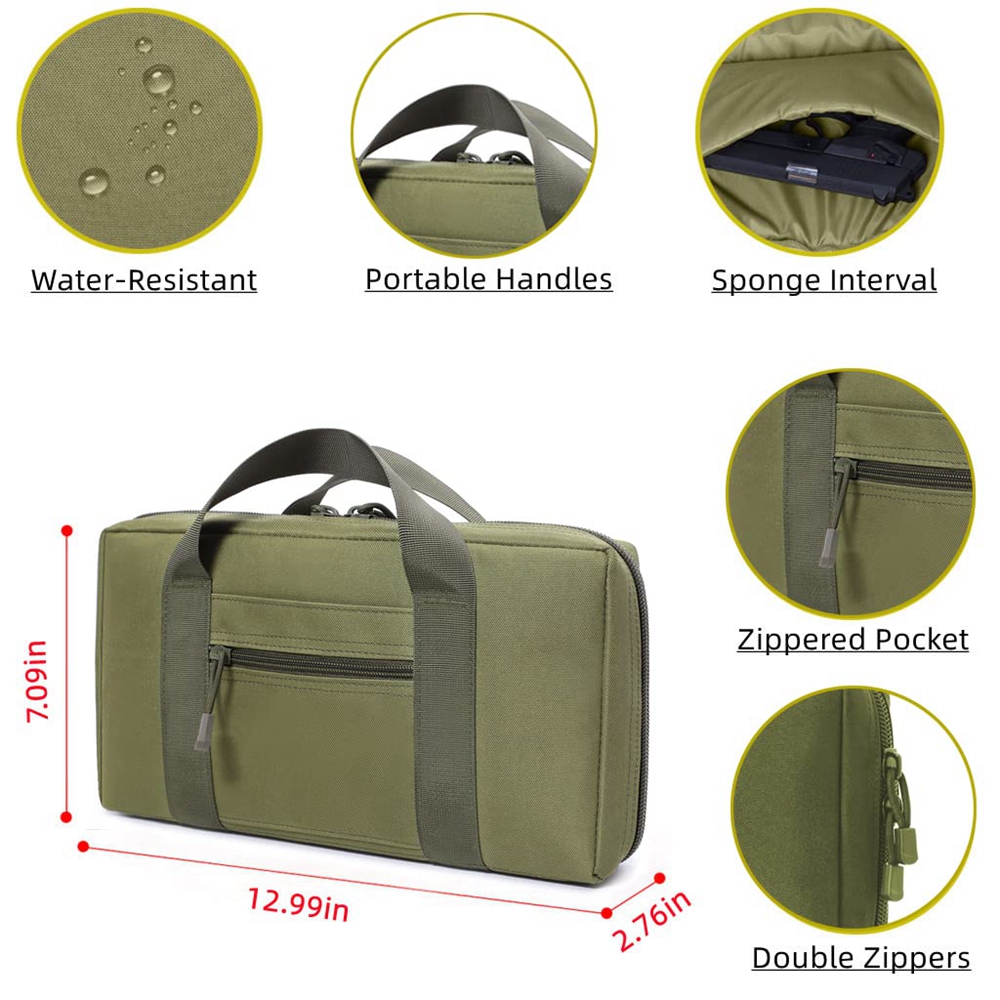 Tactical Pistol Range Bag Gun  - مراجعة Edc Pistol Carry Bag وسعره