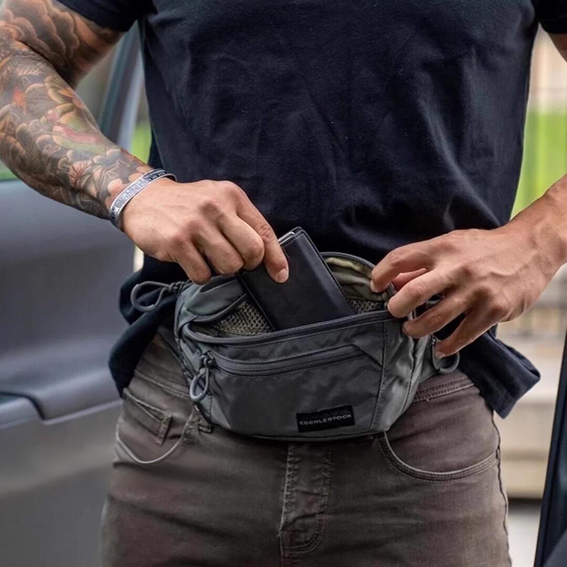 Mens Belt Bag with Adjustable  - مراجعة Edc Carry Bag For Men وسعره