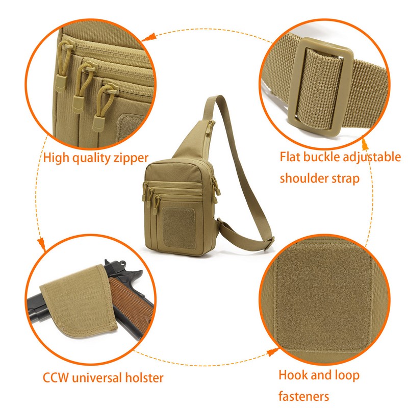 EDC 1000D Tactical Chest Bag P - مراجعة Edc Pistol Carry Bag وسعره