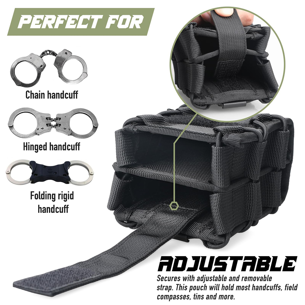 Tactical Molle Double Handcuff - مراجعة Edc Able Carry وسعره