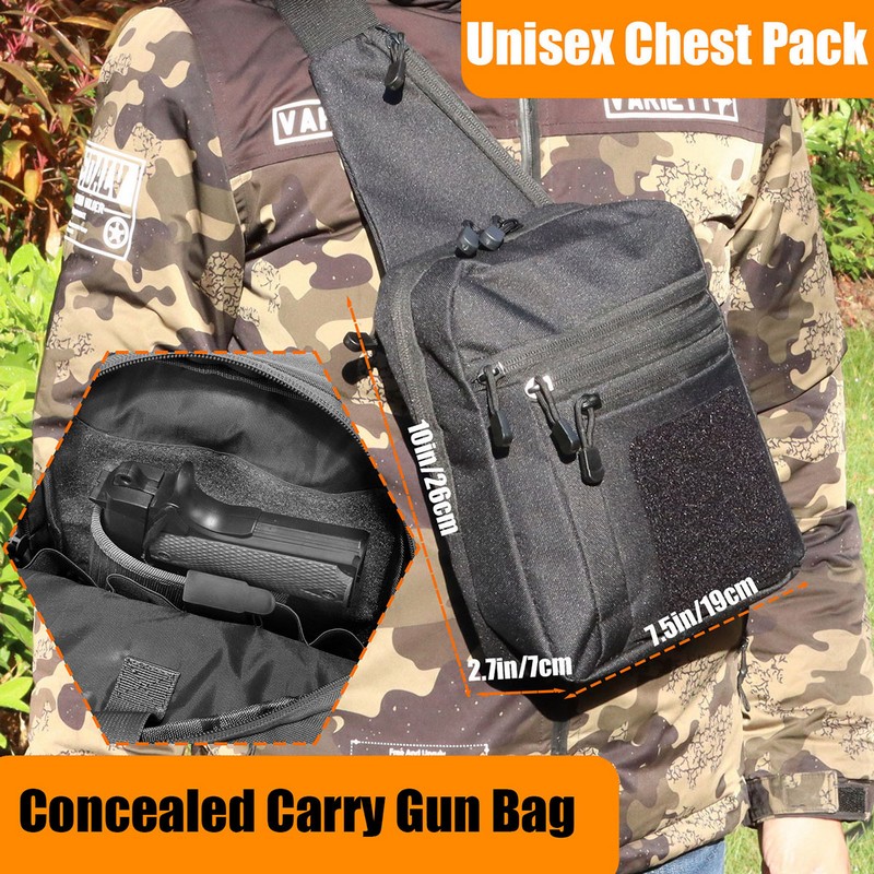 New Tactical Chest Bag Pistol  - مراجعة Edc Pistol Carry Bag وسعره