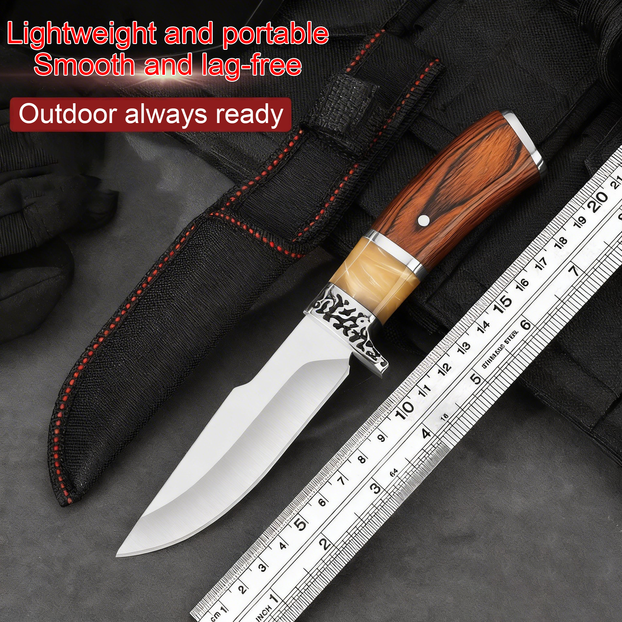 New outdoor knife with resin r - مراجعة Edc Concealed Carry Knife وسعره